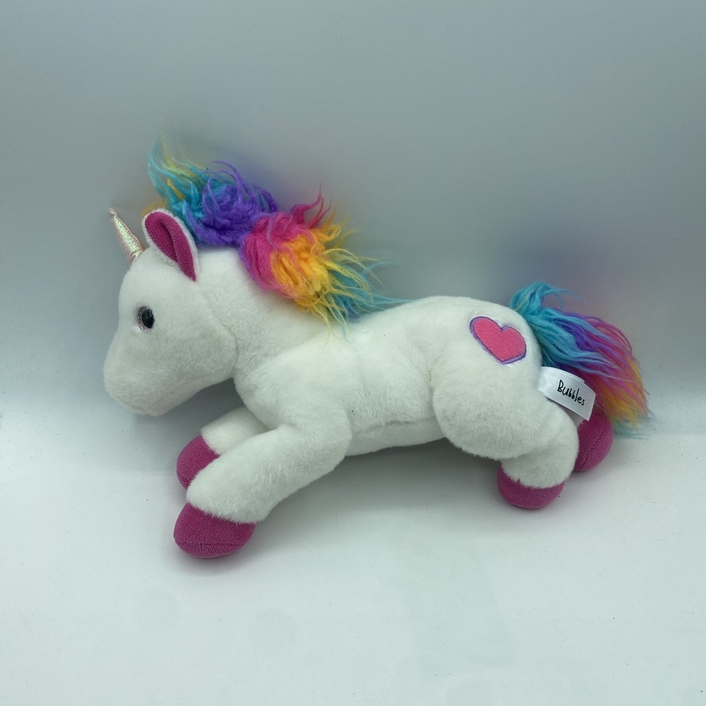 Bubbles Unicorn Plush Kids Rainbow Mane